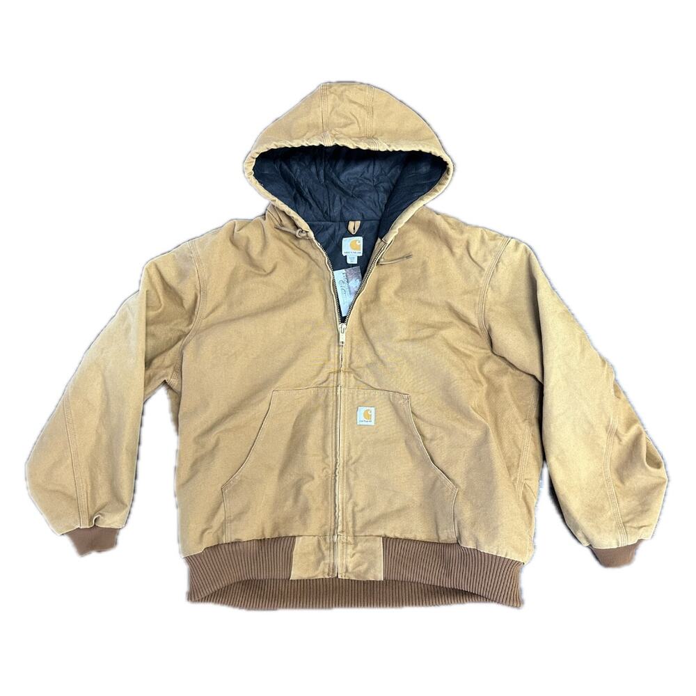 Vintage Carhartt J140 Black Quilted Lined Duck Active Jacket